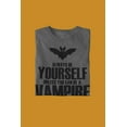 thumbnail image 5 of Old Glory Mens Halloween Always Be Yourself Vampire Short Sleeve T Shirt, 5 of 6