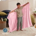 thumbnail image 2 of Bare Home Microplush Fleece Blanket - 300 GSM - Fuzzy Microfleece - Soft & Plush - Kid Size, Light Pink, 2 of 5