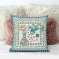 thumbnail image 6 of Love Your Vase Peacock Throw Pillow with Removable Cover in Cream Green Yellow 16x16, 6 of 7