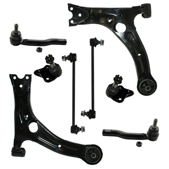 8 Pc Lower Left Right Control Arm Outer Tie Rod Ends Sway Bar Link Lower Ball Joints Front Suspension Kit