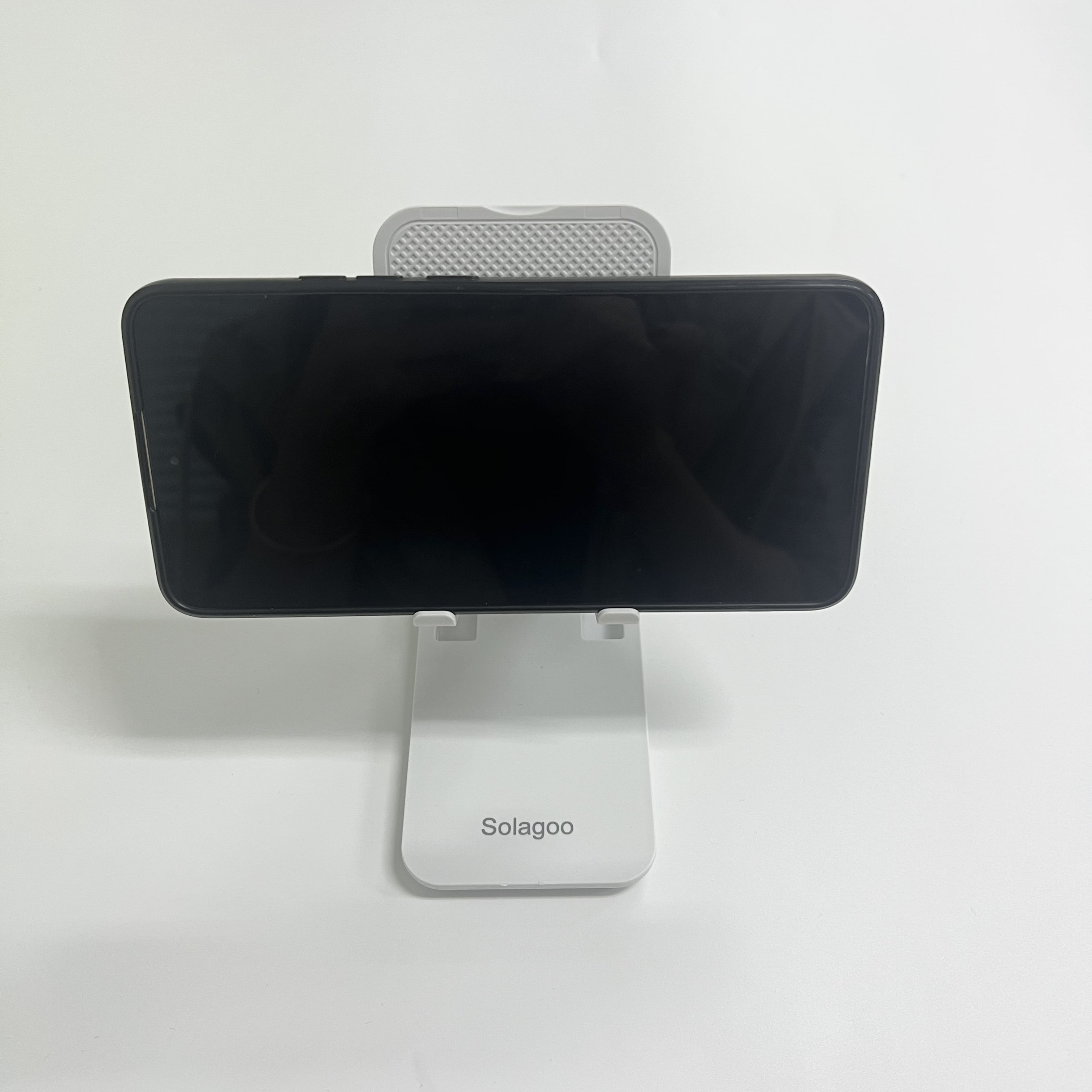 Solagoo Dual Folding Cell Phone Stand, Fully Adjustable Foldable Desktop Phone Holder Cradle Dock