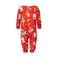 thumbnail image 5 of Matching Christmas Pajamas for Family Winter Long Sleeve Cartoon Print Hooded Romper Zip Up Jumpsuits, 5 of 10