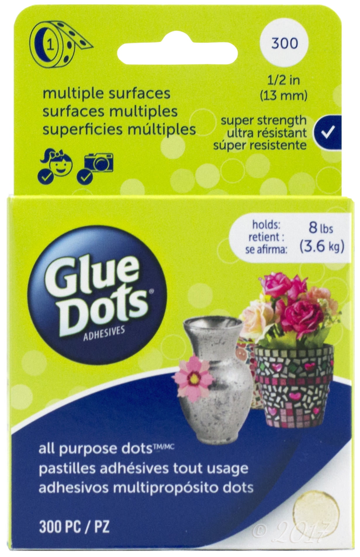 Glue Dots Clear All Purpose Roll, 300 Count