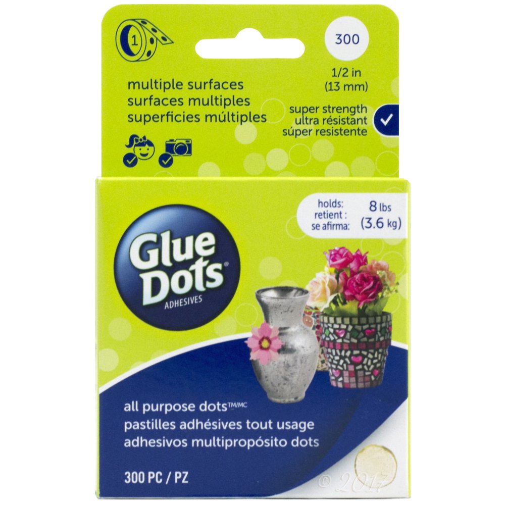 Glue Dots Clear All Purpose Roll, 300 Count