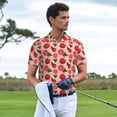thumbnail image 5 of Balery Tomatoes Printed Men’s Short Sleeve Polo Shirt, Midweight Men's Shirt,Golf Polo shirts -4X-Large, 5 of 8