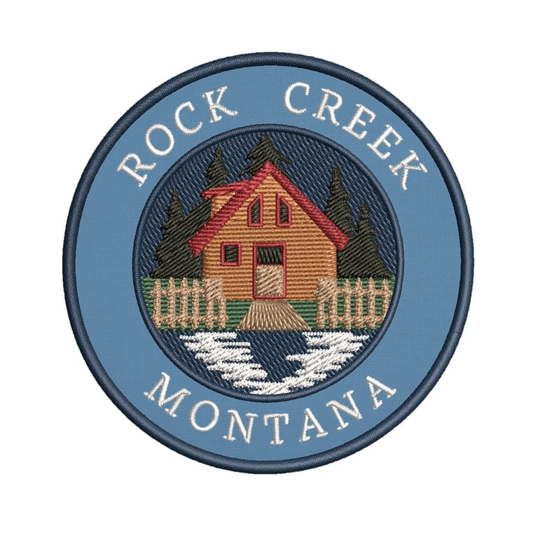 Cabin by the Lake - Rock Creek Montana 3.5 Embroidered Patch DIY Iron-On /  Sew-On Badge Emblem - Fishing Camping Hiking Nature Animals - Decorative  Novelty Souvenir Applique 