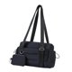 thumbnail image 4 of Bolso de gimnasio, bolso de mano con cartera pequeña, correa ajustable, bandolera ligera y de lona Negro, 4 of 9