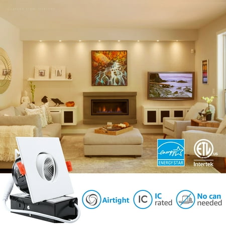 

TORCHSTAR 24 Pack 3 Gimbal LED Recessed Light Square Ceiling Downlight Dimmable 2700K Soft White