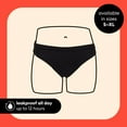 thumbnail image 3 of Thinx Teens Cotton Bikini Leakproof Period Underwear, Size 11/12, Black, 3 of 13