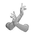 thumbnail image 1 of Gravity Threads Gants Longs en Satin Style Opéra 23 Pouces Pouces Gris, 1 of 2