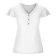 thumbnail image 4 of Fiudx Liquidación de Ahorros de Verano Blusas de Pullove Informales Sólidas de Manga Corta con Botones y Cuello En V de Verano para Mujer a La Moda, 4 of 6