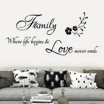 Openpig Family Letter Quote Removable Vinyl Decal Art Mural Home Decor Wall Stickers