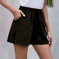 thumbnail image 2 of Yanyanz Womens Pants Dressy Casual, Shorts for Women, Womens Casual Comfy Pockets Wide Leg Cotton Shorts for Women Trendy Beach Pants Vacation Outfits, Wide Leg&nbsp;Pants&nbsp;Women Black 2XL, 2 of 4