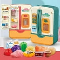 thumbnail image 3 of Mint Green Electric Kids' Play Refrigerator Toy with Spray & Light Effects – Interactive Educational Pretend Play Set for Parent-Child Bonding, Enhances Creativity & Coordination, Safe Durable, 3 of 6