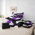 thumbnail image 4 of Erosebridal Geometric Round Bedding Sets Twin Size,Black Purple Comforter Sets with Sheets,Abstract Artwork Bed in a Bag Twin size,Lightweight Circle Room Decor,Reversible,7pcs, 4 of 6