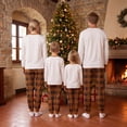thumbnail image 4 of Nibbcoa Family Matching Christmas Pajamas Set Long Sleeve Tops Plaid Trousers, 4 of 10