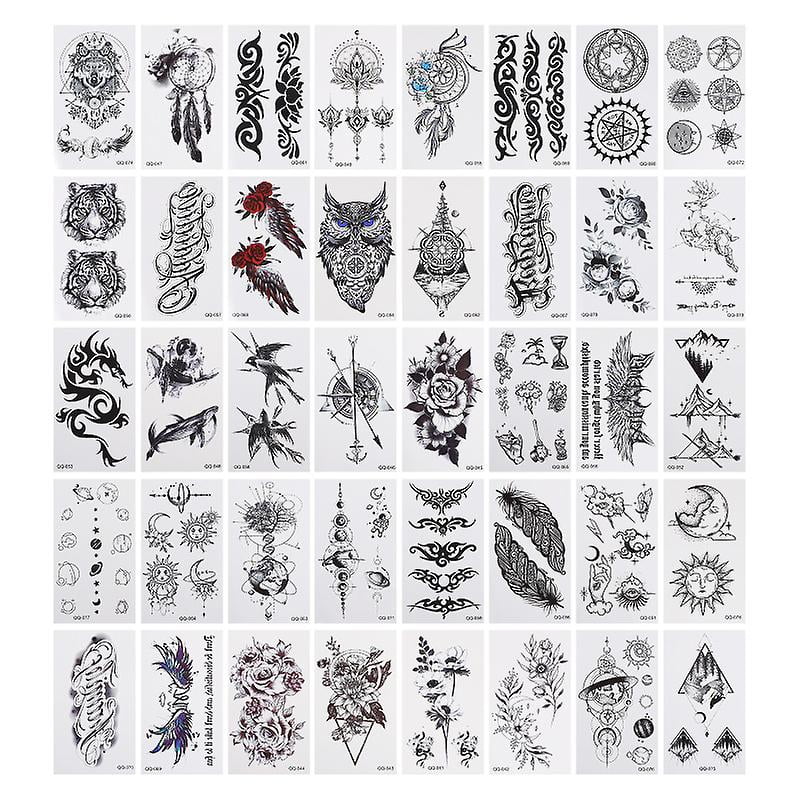 40pcs Temporary Tattoos
