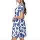 thumbnail image 2 of Balery Blue Vases Vestidos sueltos de manga corta para mujer, vestidos de verano 2025, vestidos casuales de corte A con vuelo., 2 of 6
