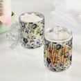 thumbnail image 2 of Yayeee 4 Pack Qtip Holder Bathroom Cotton Swab Canister with Lid Clear Dispenser Set, Light Floral Pattern, 2 of 6