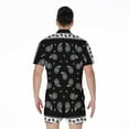 thumbnail image 2 of Black And White Bandana Short Sleeve Men'S Rompers, Bandana Pattern Casual Summer Jumpsuits Outfit, 2 of 4