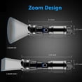 thumbnail image 4 of Ultra Powerful USB Rechargeable LED 3000 Lumens CREE XHP50 Flashlight, 5 Modes IP65 Waterproof Military Zoomable for Camping Hiking(Rechargeable Battery Included), 4 of 5