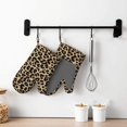 thumbnail image 6 of Cauagu Leopard Print-1 Print Oven Mitts 2 Piece Set,BBQ Gloves Grilling Gloves Kitchen Silicone Oven Gloves Heat Resistant Oven Mitts for Barbecue Cooking & Baking, 6 of 6