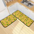 thumbnail image 7 of 2-Piece Kitchen Mat Set Non Slip Washable Floor Mats Decorative Rugs for Kitchen Sink Laundry Flamingos Watermelon and Pineapples, 7 of 7
