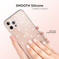 thumbnail image 3 of Étui Compatible avec iPhone 12 Mini Étui Transparente Mince Pare-Chocs en Silicone Protecteur avec Design Attrape-Rêves Mpa147 Points Blancs, 3 of 7
