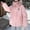 Pink, variant on Women Oversized Puffer Jacket Hooded Warm Winter Coat Thick Quilted Zip Up Outerwear Flannel Thermal Coat Polar Soft Fleece Casual Loose Fit Streetwear with Pockets