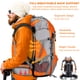 thumbnail image 3 of Mochila de senderismo Loowoko, impermeable, 50 litros, para acampar con funda para lluvia, 3 of 6