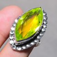 thumbnail image 2 of Lemon Quartz Handmade Adjustable Ring Statement Marquise Shape Jewelry AB 1347, 2 of 2
