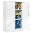 thumbnail image 2 of Yesurprise 42" Storage Cabinet with Locking Doors Adjustable Shelf Metal Folding Filing Storage Cabinet for Office Home School Garage, 2 of 8