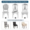 thumbnail image 4 of 4 Uds. Fundas para asientos de sillas, fundas de asiento de silla con funda extraíble Jacquard, funda elástica para asiento, Protector para silla de comedor, 4 of 5