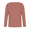 thumbnail image 3 of Turilly Women's Casual Tops Solid Color V-Neck Long Sleeved Regular Sleeve Top, 3 of 4