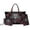 Black - Wolf Rose, variant on Deer Bird Print Handbag and Wallet Set Maple Leaf Print Tote Bag with Makeup Pouch PU Leather Top Handle Bag for Work Party Shopping, Brown