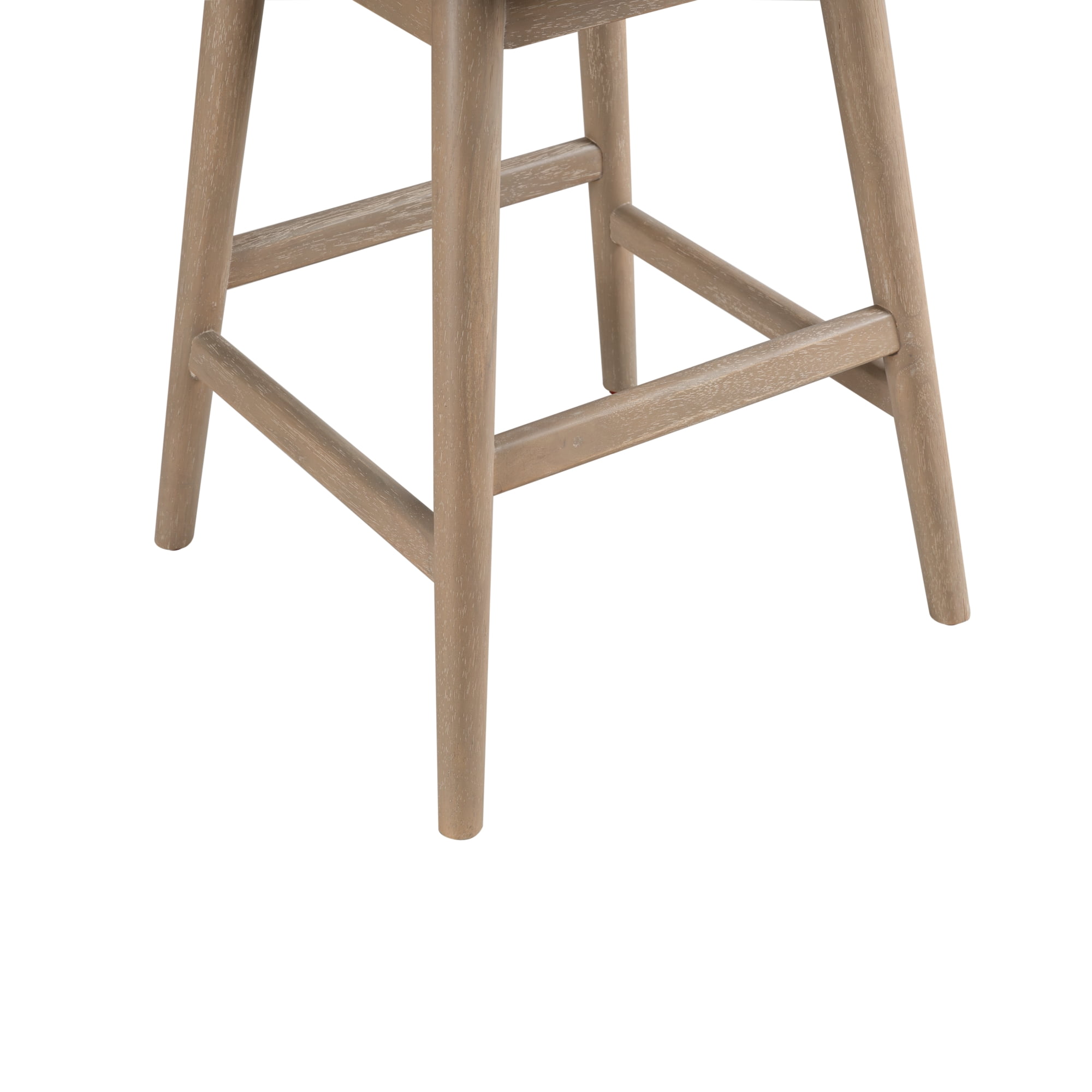 Sadie Solid Wood Upholstered 26" Counter Height Swivel Barstool with Ancient Stone Fabric Seat - Set of 2