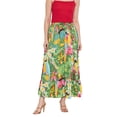 thumbnail image 2 of Oussum Women Skirts Long A-Line Midi Skirts with Pockets for Ladies, Green, 2 of 8