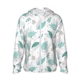 thumbnail image 2 of Lsque Leaf Print Green UPF 50+ Lightweight Sun Protection Men's Women's Long Sleeve Shirt, Hoodie Performance -Small, 2 of 9