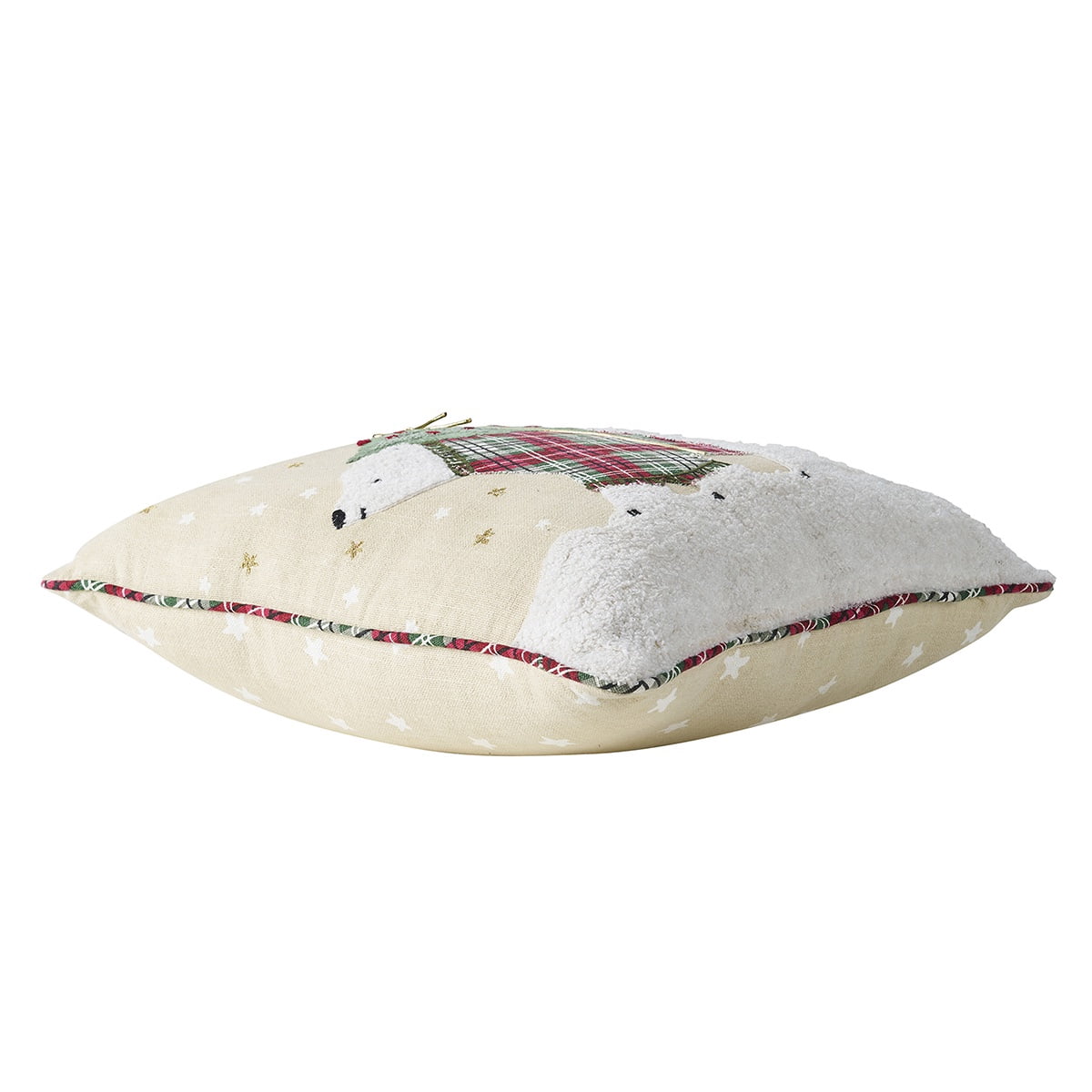 Hallmark 18" x 18" Beige Polar Bear Holiday Decorative Pillow