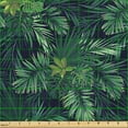 thumbnail image 2 of Ambesonne Exotic Fabric by the Yard Upholstery, Botany Leaves Pattern Summer, 10 Yards, Navy Blue and Fern Green, 2 of 5