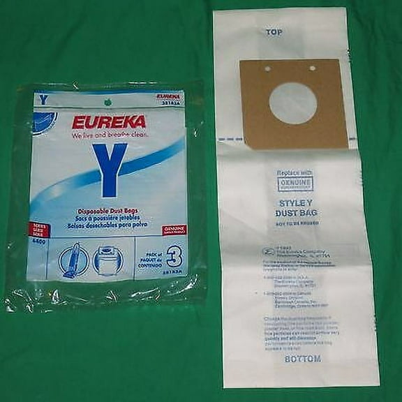 Genuine Eureka Sanitaire Style Y Vacuum Bags Excalibur 6400 Type Vac 58183A OEM [3 Bags]
