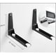 thumbnail image 5 of Soporte para Microondas (Negro), 2 Piezas Soporte de Pared para Horno Microondas Carga 50 Kg, Soporte para Microondas en Acero Inoxidable 304 Plegable y Telescópico, Estante de Pared para Microondas, 5 of 5