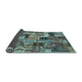 thumbnail image 2 of Ahgly Company Indoor Square Patchwork Light Blue Transitional Area Rugs, 5' Square, 2 of 4