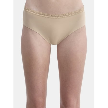 No Boundaries Cotton Hipster Panty with Lace  Womens and Womens Plus