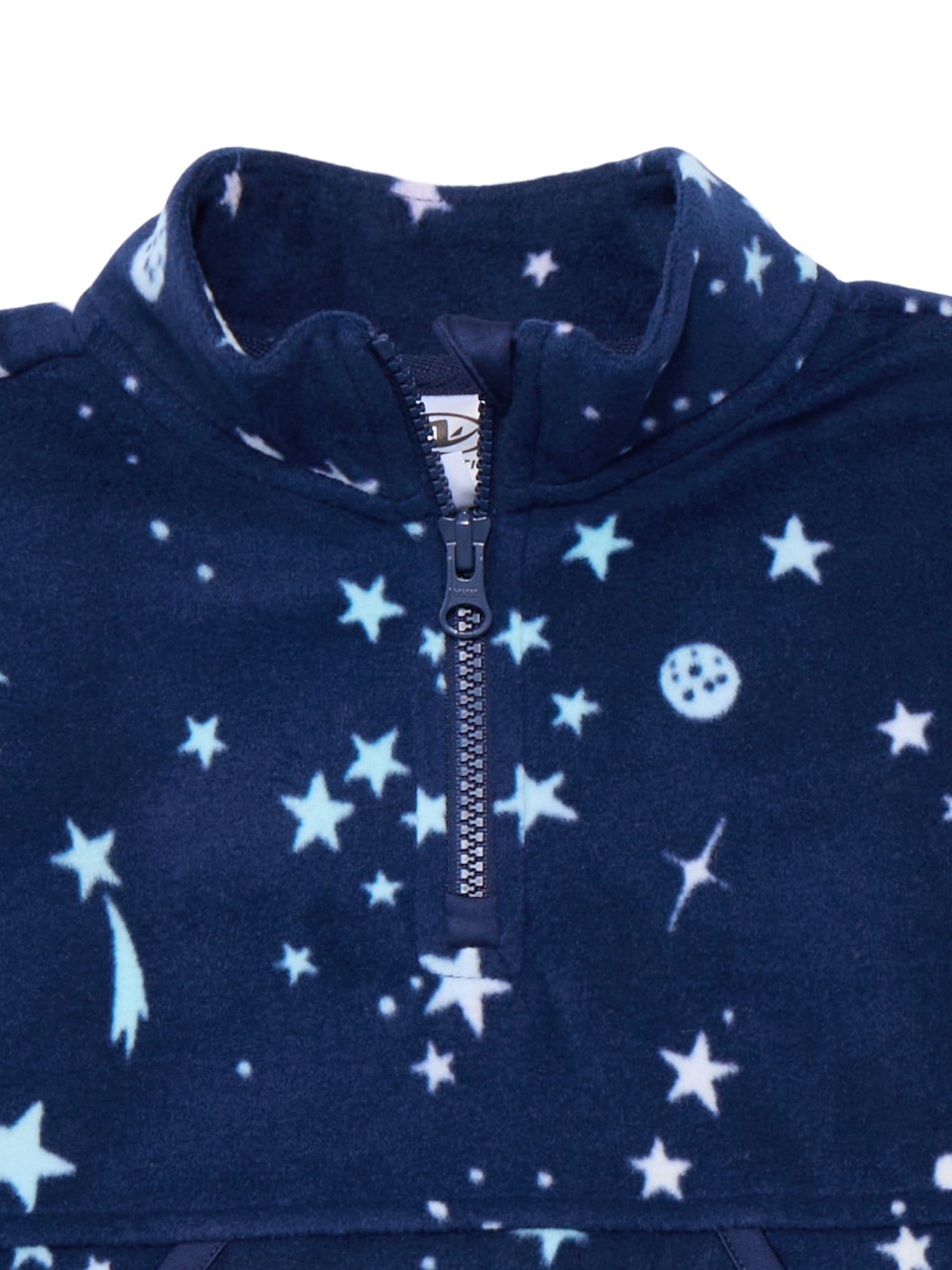 Athletic Works Girls Microfleece Quarter Zip Pullover Jacket, Sizes 4-18 & Plus