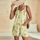 thumbnail image 5 of Pantalones Cortos de Mujer Casual Suspender Impresión Pantalones Cortos de Bolsillo, Pantalones Cortos de Mujer con Bolsillos, 5 of 6