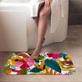 thumbnail image 4 of 1pc Floral and Bird Pattern Absorbent Non-Slip Bathroom Thickened Flannel Rug Decor,Soft,Quick Drying,Suitable For Indoor/outdoor Use,Bathrooms,Bedrooms,Kitchens,Terrace,Laundry Rooms,16"x24", 4 of 9