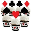 Big Dot of Happiness Las Vegas - Cupcake Decoration - Casino Party Cupcake Wrappers and Treat Picks Kit - Set of 24