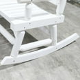 thumbnail image 5 of Topcobe 2-Seater Log-Style Outdoor Rocking Bench, Sturdy Patio Loveseat with Comfortable Wide Seats, Ideal for Garden, Deck, White, 5 of 11