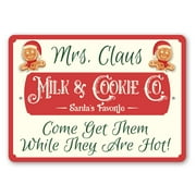 Custom Milk And Cookie Co Metal Sign 12 x 16 Inches